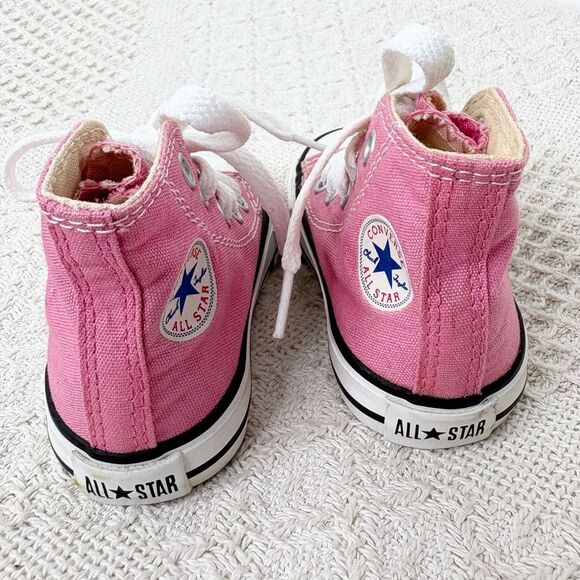 Converse Baby Girl Pink High-Top Sneakers - Picture 6 of 8